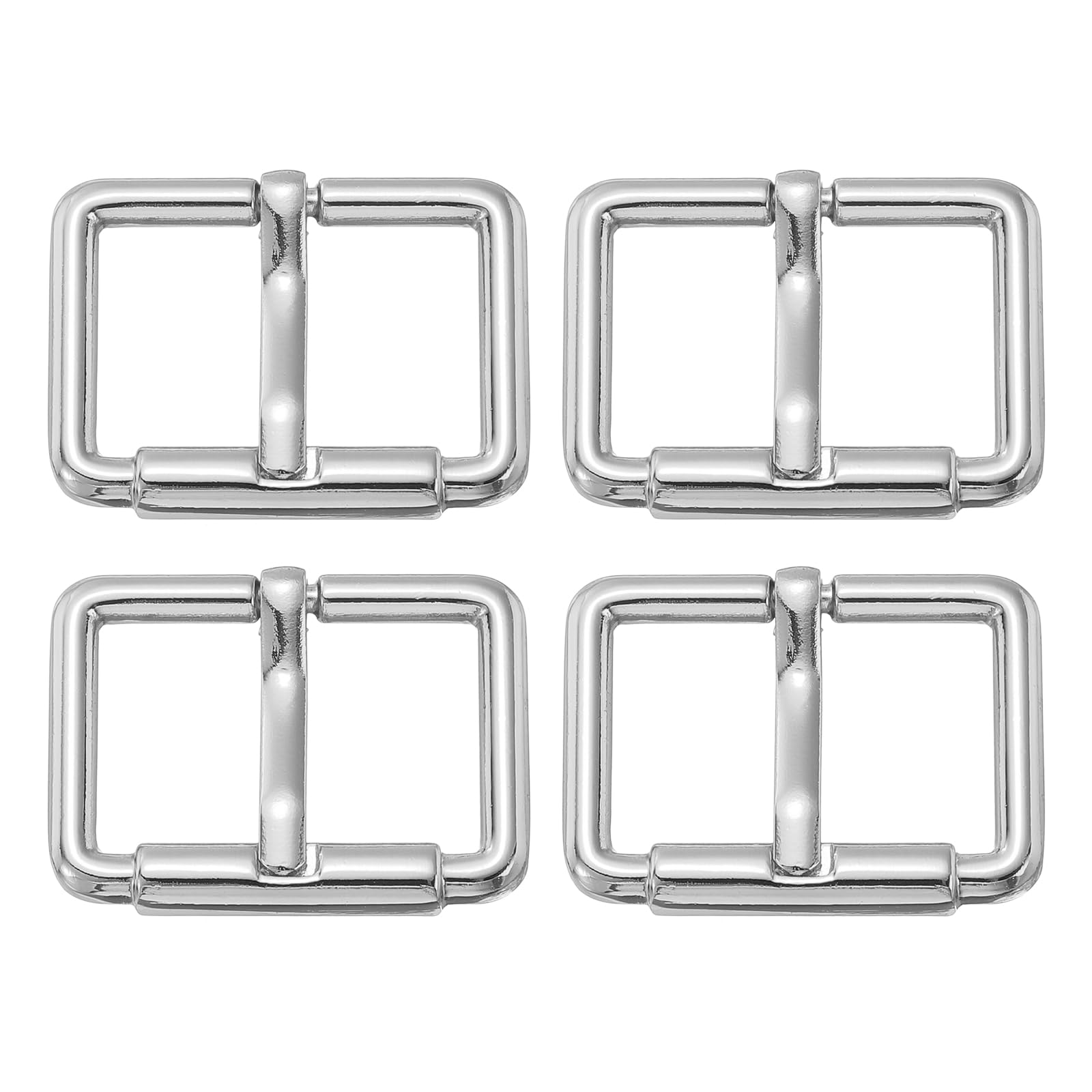 SUIKIHUM 4 Pack Roller Belt Buckle, Single Prong Belt Buckle, Roller Pin Buckle Zinc Alloy for Belt Bag Keychain