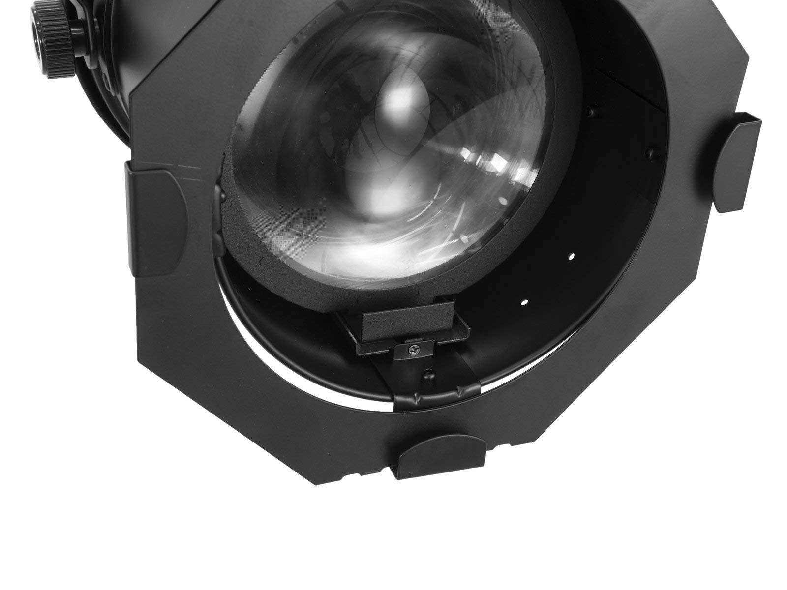 Eurolite LED PAR-64 COB 3000K 100W mit Zoom- und Dimmerfrequenz-Funktion schwarz | PAR-Scheinwerfer mit warmweißer 100-Watt-COB-LED für Videoproduktionen