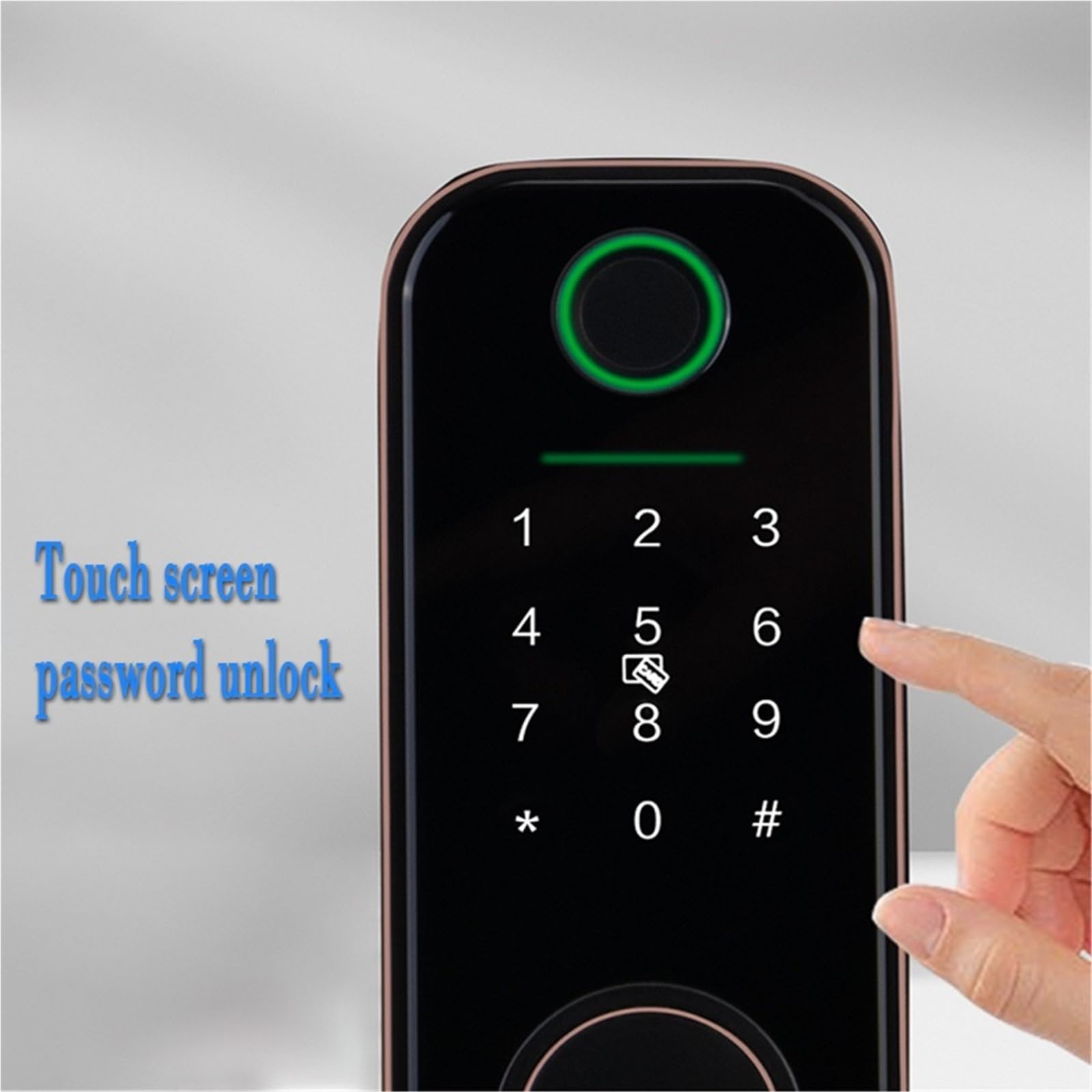 Serrure de porte à empreintes digitales, Bluetooth, application intelligente, déverrouillage distance, mot passe, serrure électronique Bureau Commercial