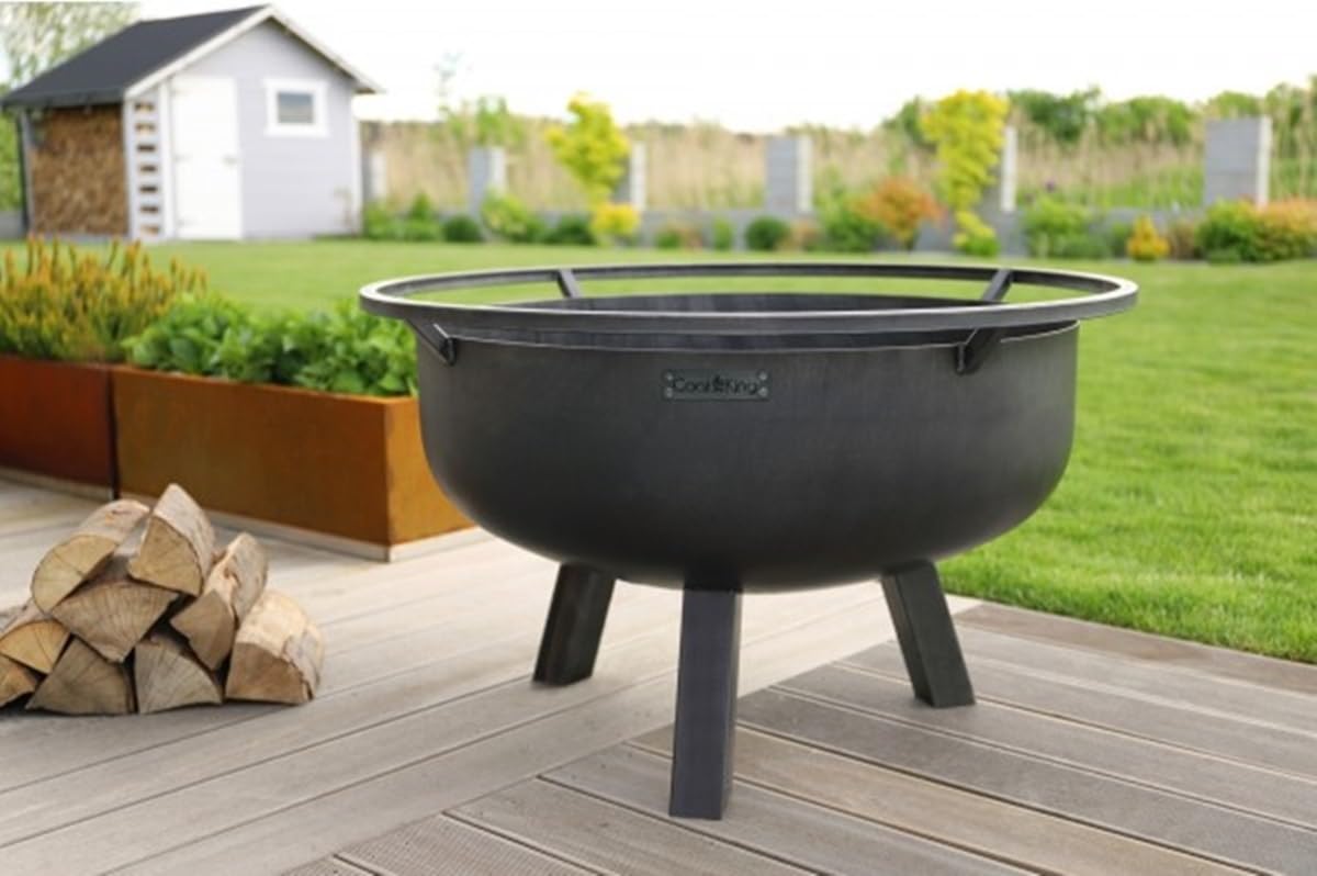 Feuerschale Porto XXL Ø 60 cm Feuerstelle Grillschale für den Garten aus Stahl als Wärmequelle oder Grill CookKing