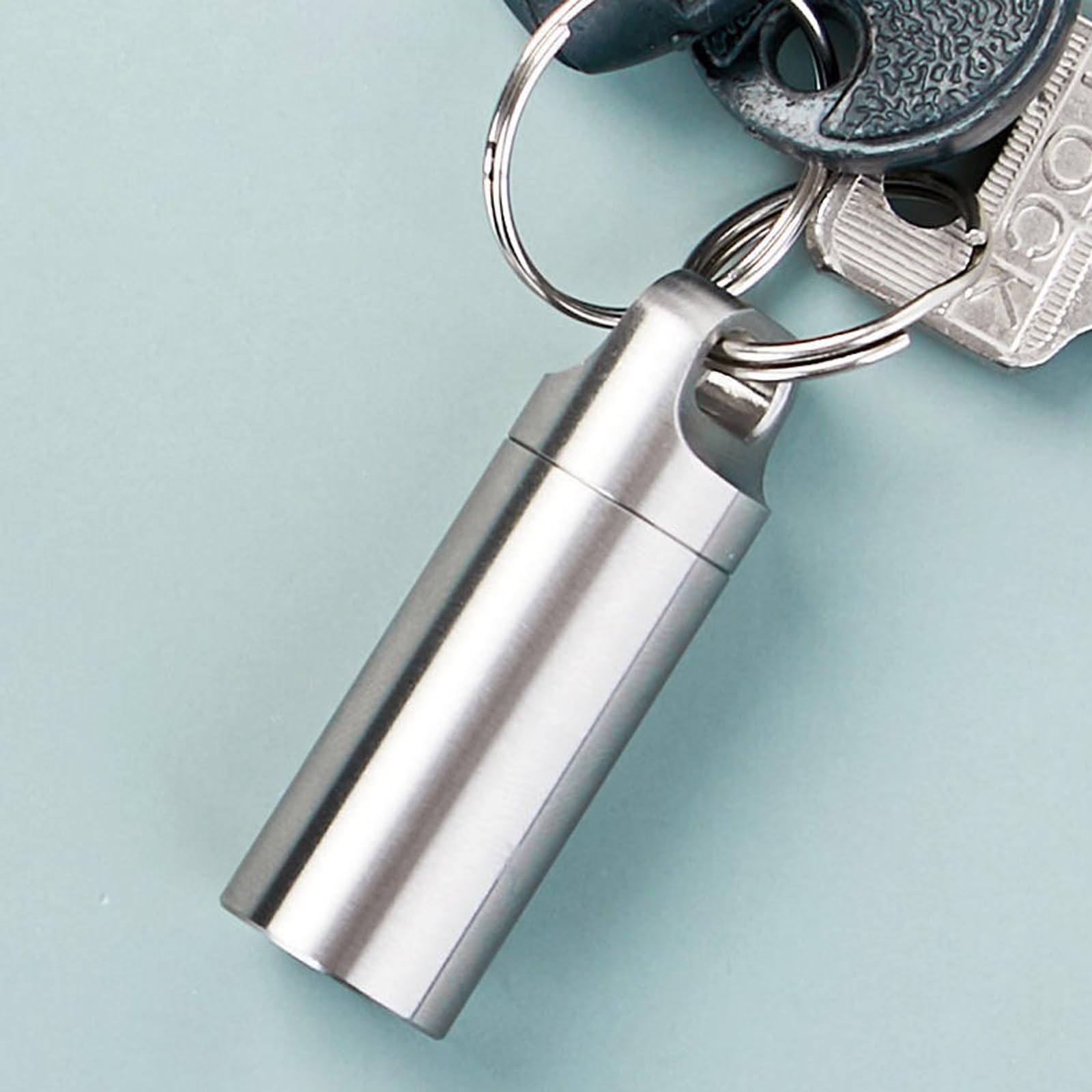 Mini impermeabile pillola scatola in acciaio inox pillola bottiglia all'aperto impermeabile sopravvivenza contenitore capsula per sopravvivenza all'aperto stoccaggio