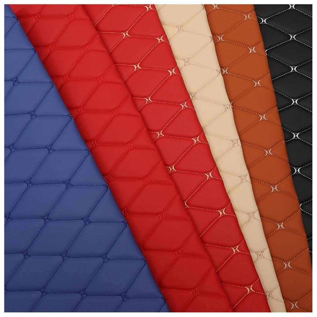 Retales De Cuero Sintético En Textura De Cuero, Restos De Polipiel En Varios Tamaños Ideal Para Tapicería, Manualidades, Patchwork Y Proyectos(Red 1,1.6X3m)