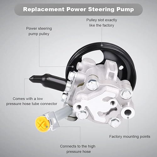 Miniatura 6 de Bomba de dirección asistida con polea compatible con Nissan Maxima V6 3.5L 2004 2005 2006 2007 2008, Nissan Alitima V6 3.5L 2002 a 2006, Nissan