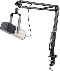 FIFINE XLR Streaming Mikrofon und Gaming Audio Mixer, USB Dynamisch Microphone Gaming PC für