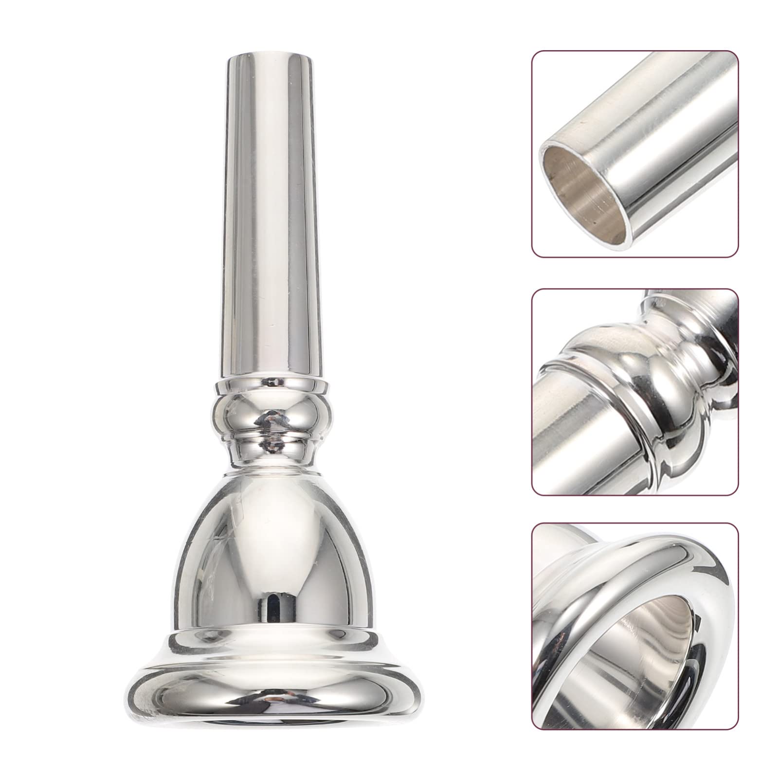 FAVOMOTO 1pc Euphonium Silver Plated Mouthpiece Professional Euphonium Parts for Levels Players