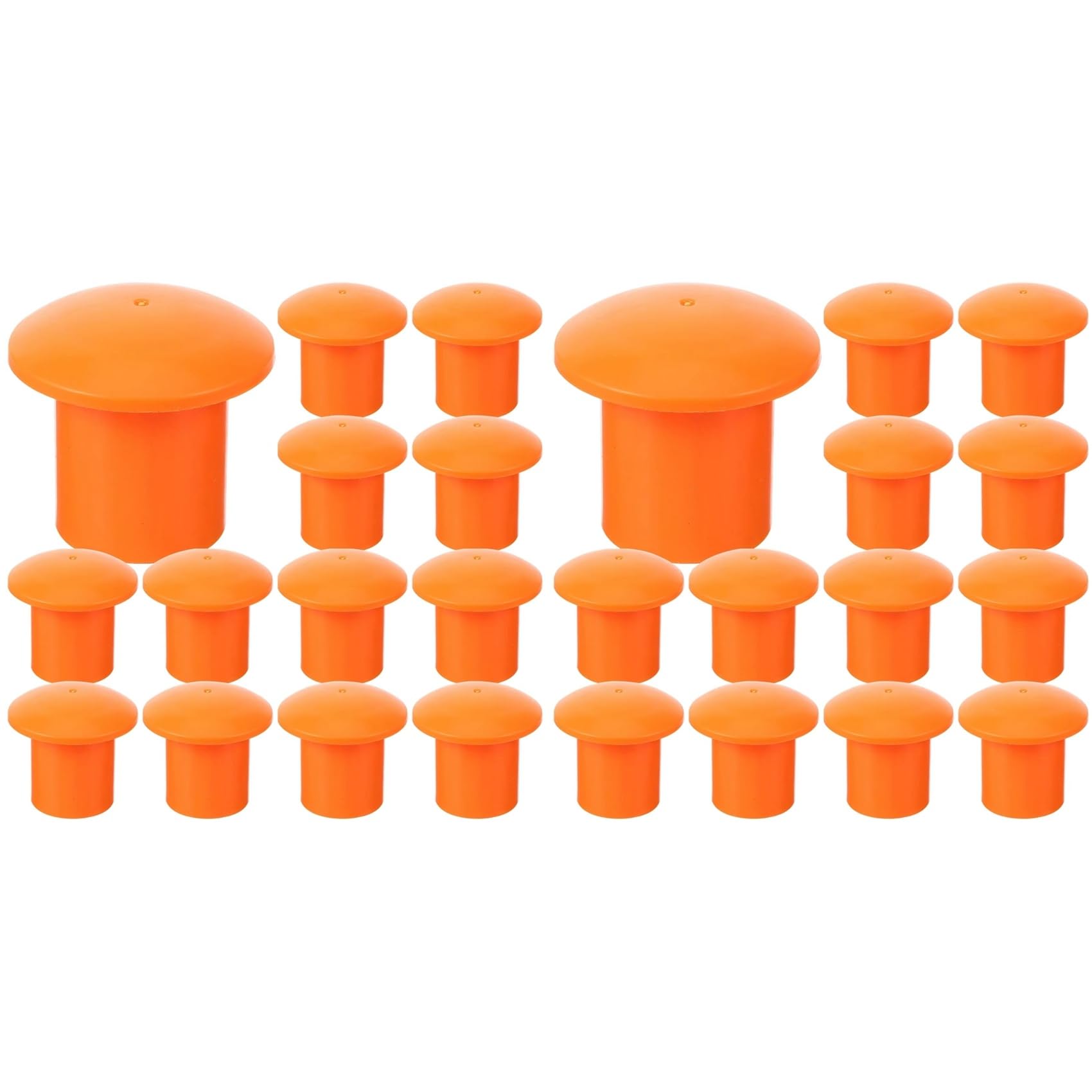 Jnchdghwa Orange 100Pcs Steel Bar Protective Cap Rebar End Protectors Sleeve Cover For Protector Construction Industry Mushroom