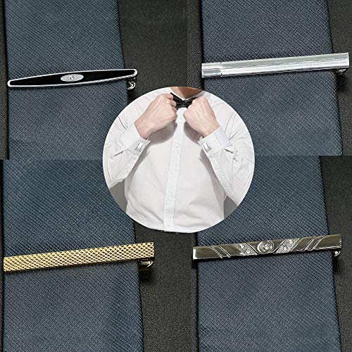 Jstyle Tie Clip And Cufflink Set For Mens Tie Bar Clips Cufflinks Shirt Wedding Business With Gift Box #TOP6