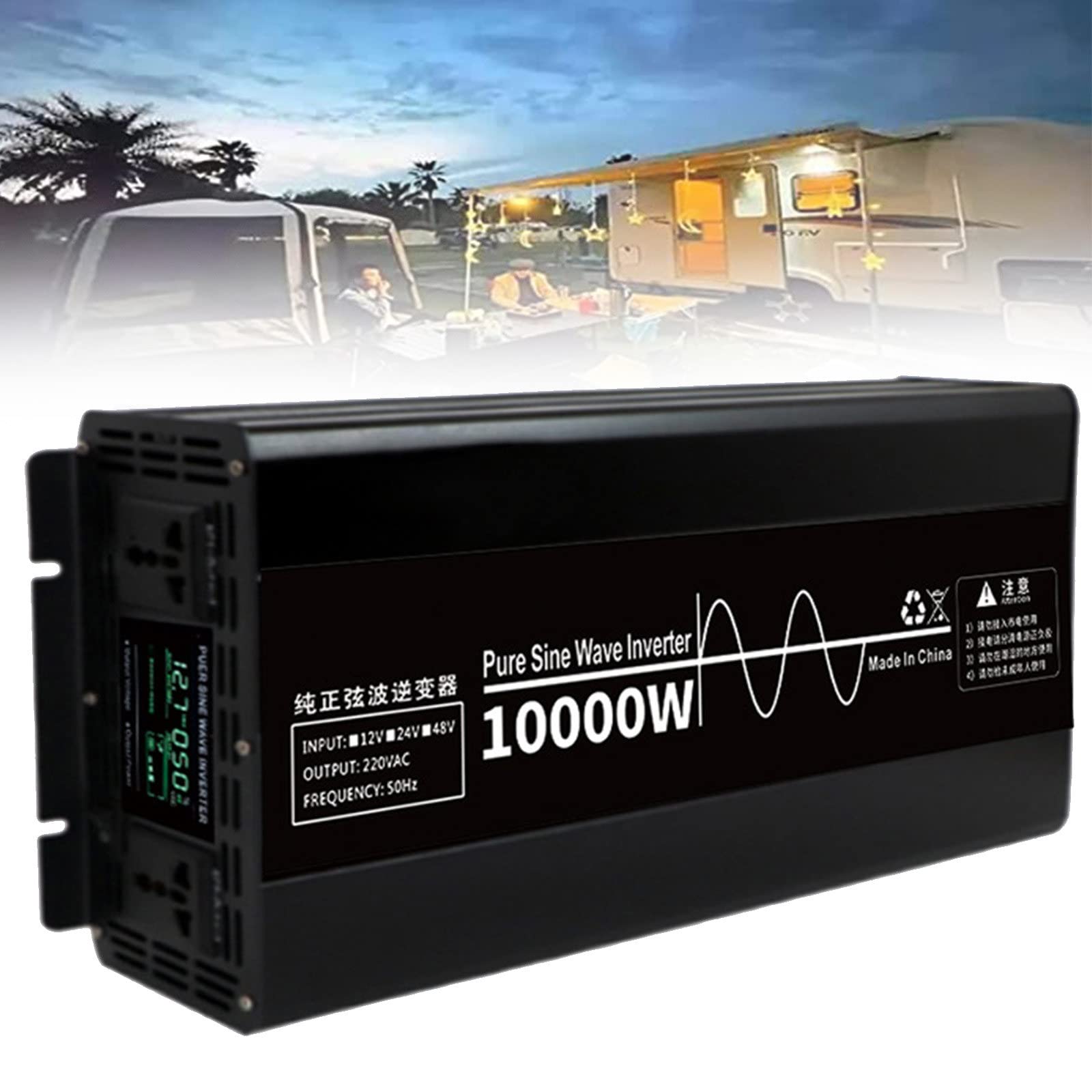 Amazon.co.jp: 10000ワットの純粋な正弦波インバーター、DC 12V / 24V 