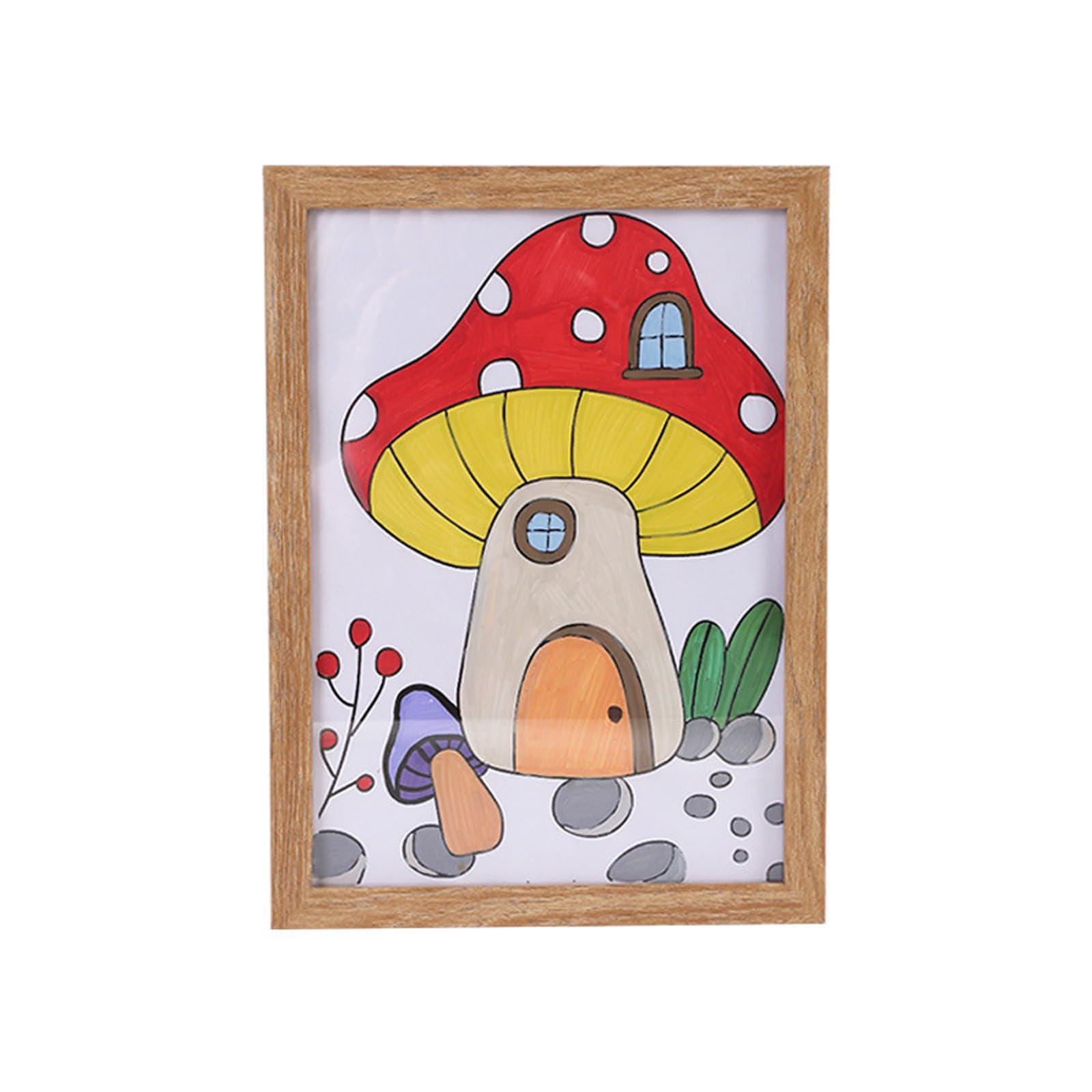 Nucelit Quick Releases Photo Frame Wooden Photo Frame with Closures Artwork School Picture for Tabletop and Wall Display