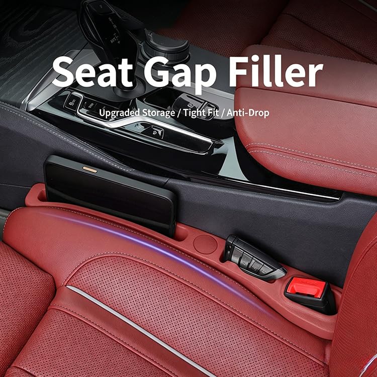 Organizador de Espacio para Asiento de Coche para Dacia Sandero III/Sandero Stepway III 2021-2023 2024 Caja de Almacenamiento Ranura Delantera Bloqueador de Caídas Accesorios,Black