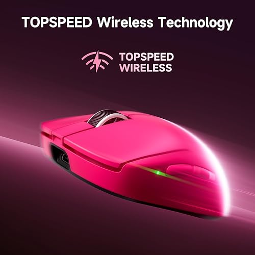 Miniatura 7 de MCHOSE Ratón para juegos A7 V2 Ultra inalámbrico para deportes electrónicos de 2.08 oz, PAW3950 TI, 42K DPI, tasa de sondeo dual de 8K TOPSPEED