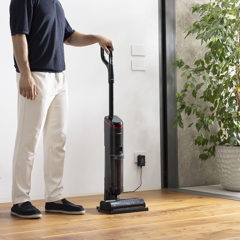 Aspirador Limpiador a Vapor Vapor 450W 21,6V 14 kPa Polti ROLLYSTEAM WD40C Cordless | 71dB, Blanco, Rojo