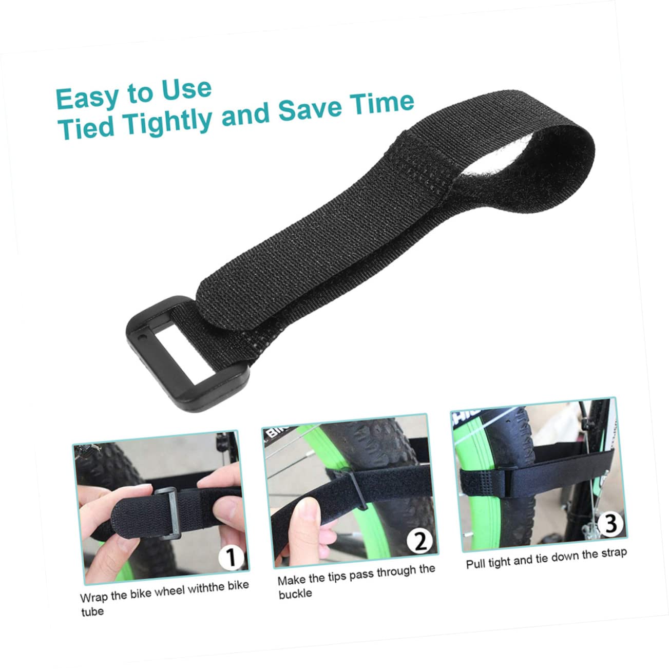 GALPADA 8Pcs Bike Strap Durable Hook Loop Fixing Straps for Mountain Bikes Lengths for Cargo Luggage and Bike Rack Stabilization