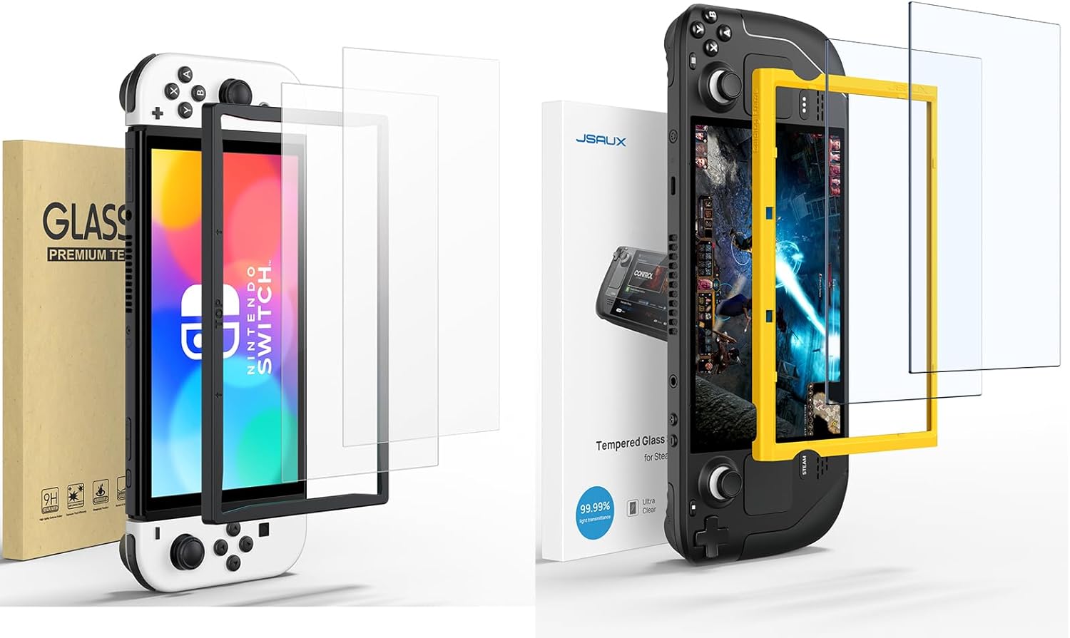 JSAUX Anti Glare Screen Protector for Switch OLED &Steam