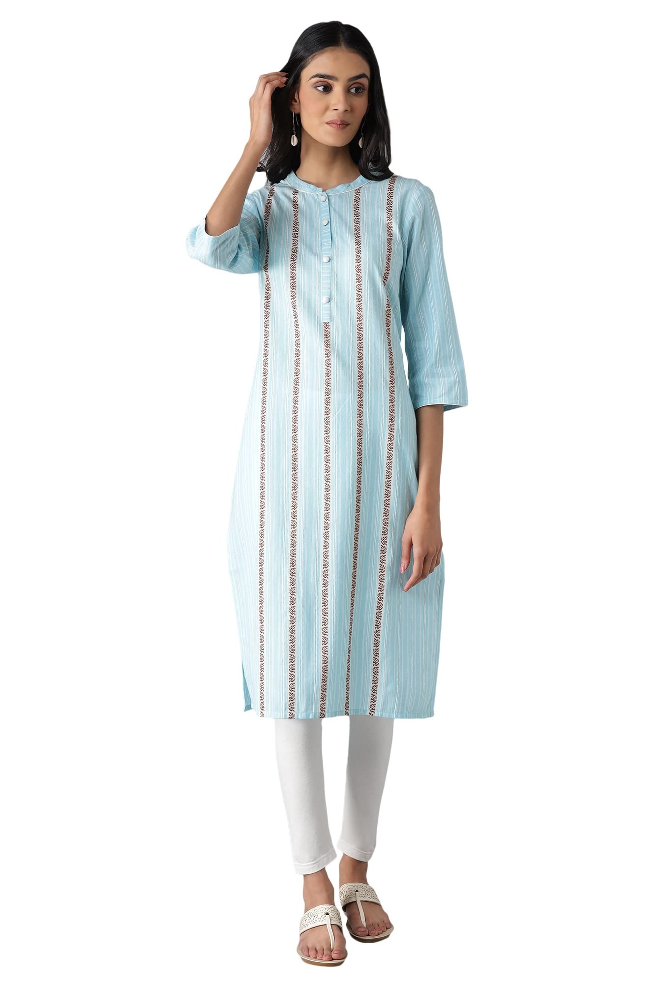 AureliaWomen's Cotton Regular Kurta
