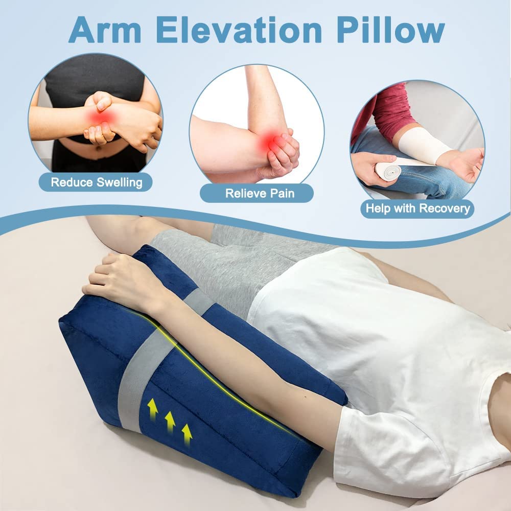 Cuscino di sollevamento del braccio cuneo di supporto con mouse Pad per polso Elevante Braccio Cuscino medico Post Chirurgia Cuscino chirurgico Elevato Cuscino per il braccio a cuneo dormiente