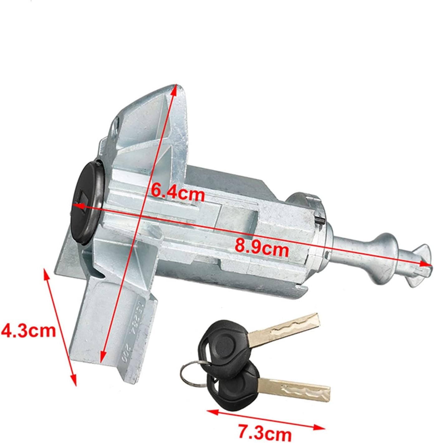 Left Driver Door Lock Assembly Key Cylinder Barrel with 1 Repair Kit with 2 Key for BMW X5 E53 51217035421 Door Lock Barrel Set