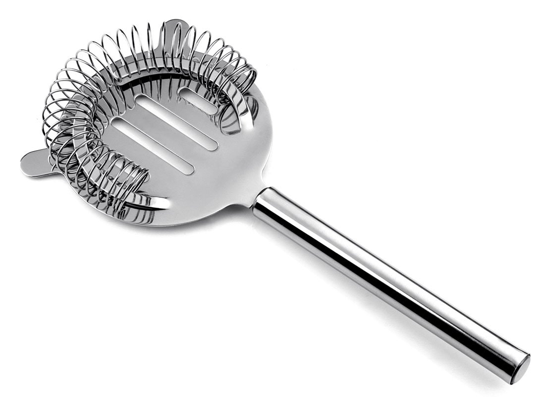 Visol Claude Stainless Steel Martini/Cocktail Strainer for Home Bar, Silver