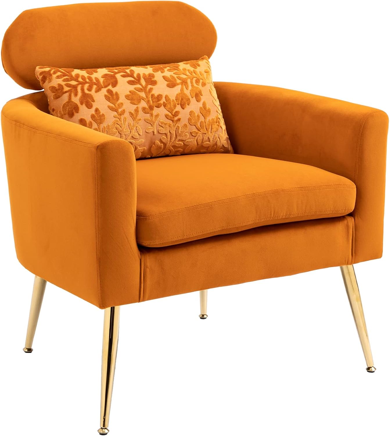 ODC Modern Single Sofa Chair with Golden Metal Legs, Comfy