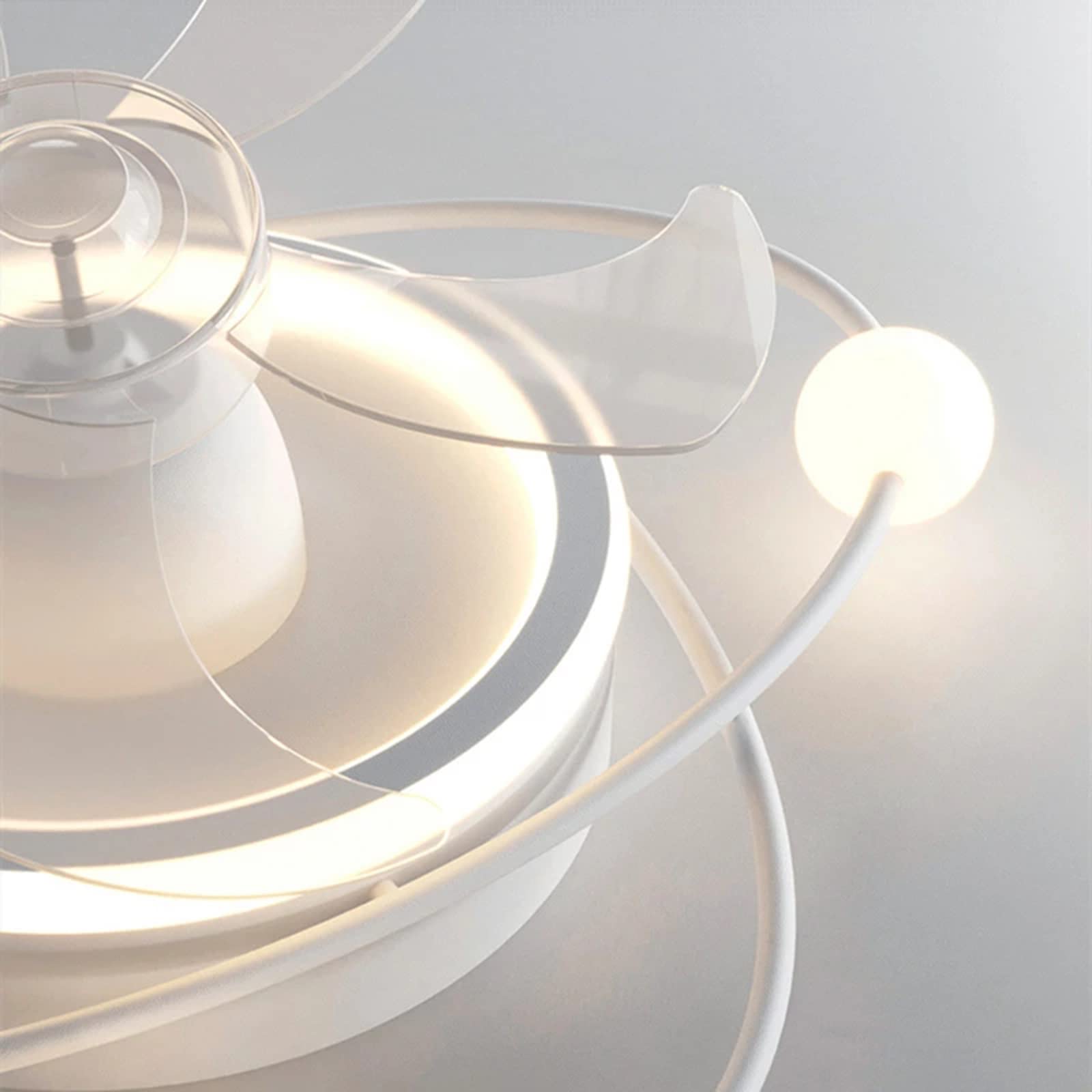 CUNTO Ventilatore da soffitto moderno con luce a LED e telecomando, plafoniere dimmerabili con ventilatore per la casa, soggiorno, camera da letto, lampada da soffitto alla moda, lampadario, nero