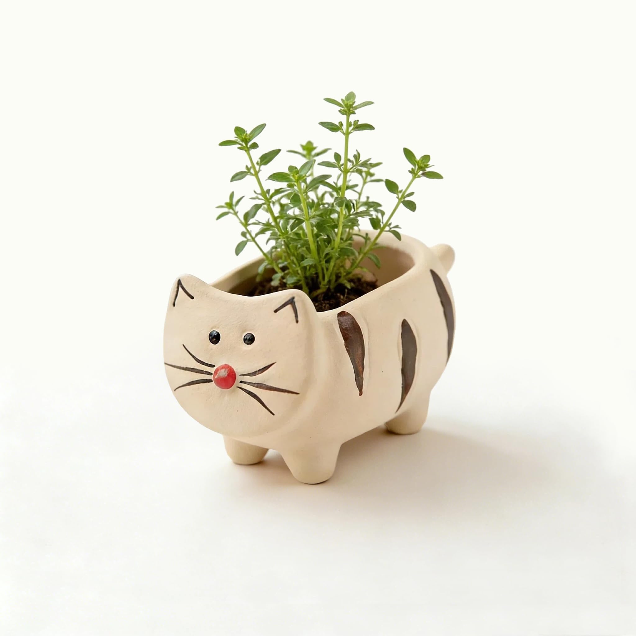 Pot de fleurs en céramique pour bureau mignon et décoration salon chaleureuse