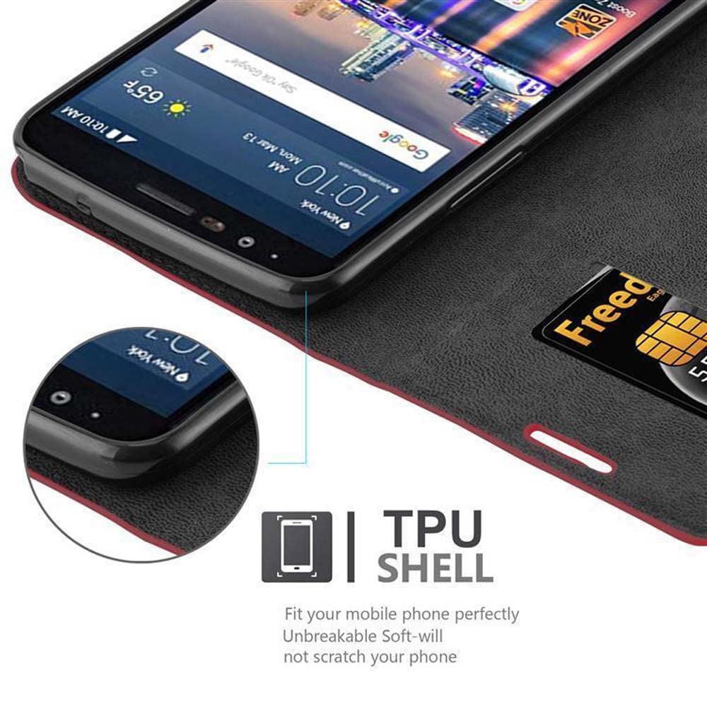 Étui Portefeuille Magnétique Pour LG G3 - Coque Rouge Protection Complète Avec Support Et Porte-cartes | Housse élégante Et Pratique