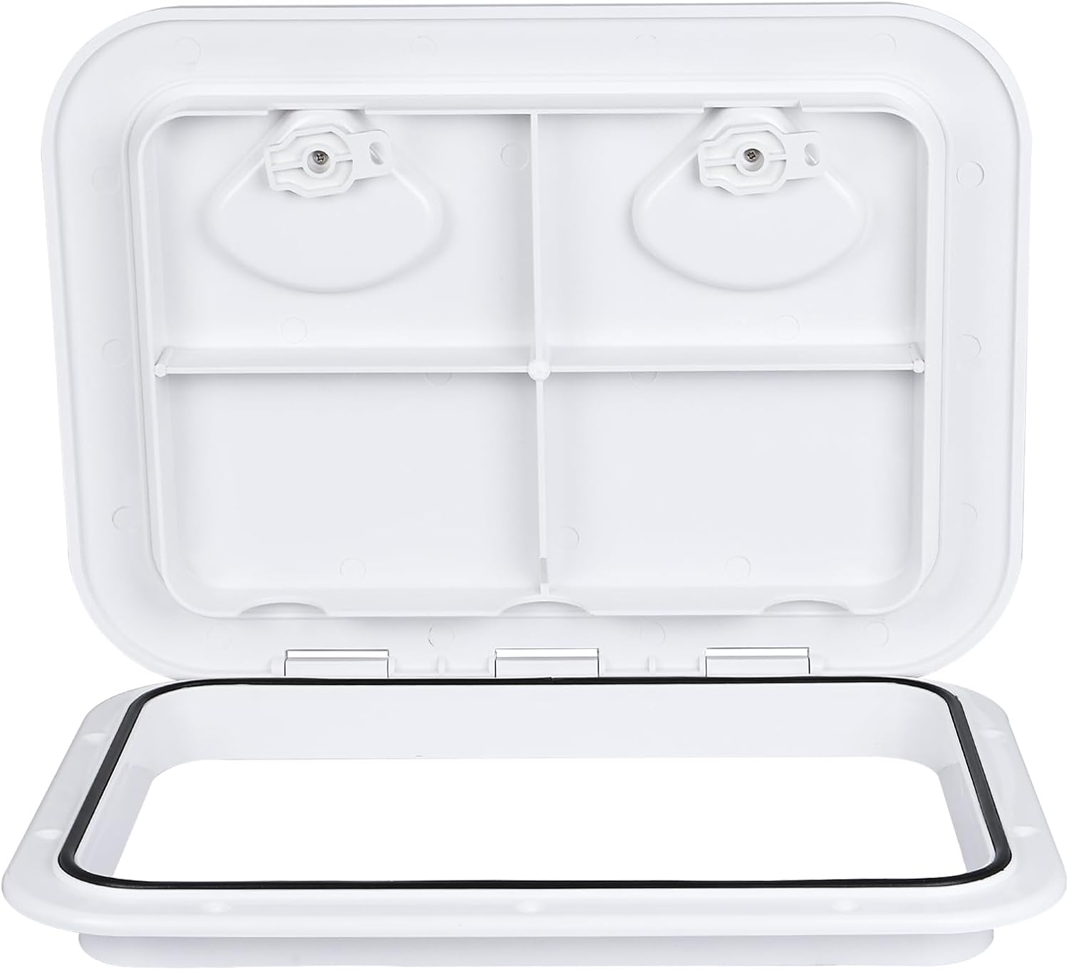 NovelBee Marine Deck Access Hatch,12-3/8" X 17-1/4" Boat Hatch Lid for Marine Caravan RV (White)