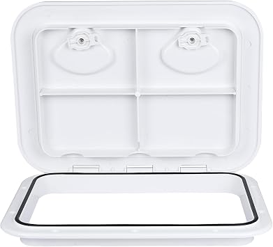 NovelBee Marine Deck Access Hatch,12-3/8" X 17-1/4" Boat Hatch Lid for Marine Caravan RV White
