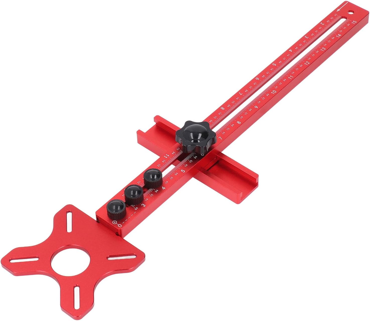 Router Milling Bracket, Woodworking Tool, Aluminum Alloy Trimming Board with Detachable, 445mm Total Length for Milling and Circular Cutting