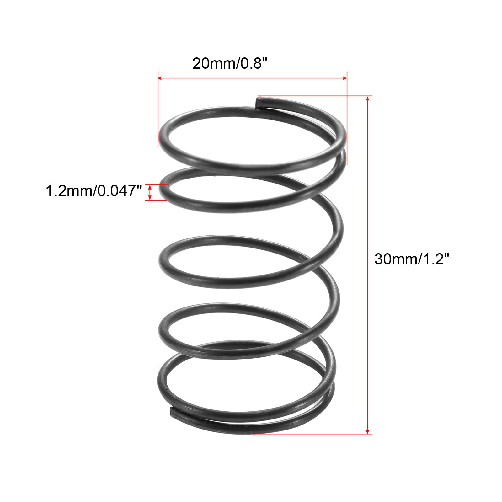 Ressort Acier Ressorts De Compression, 2.5 Mm X 31 Mm X 30 Mm, 2.5 Mm