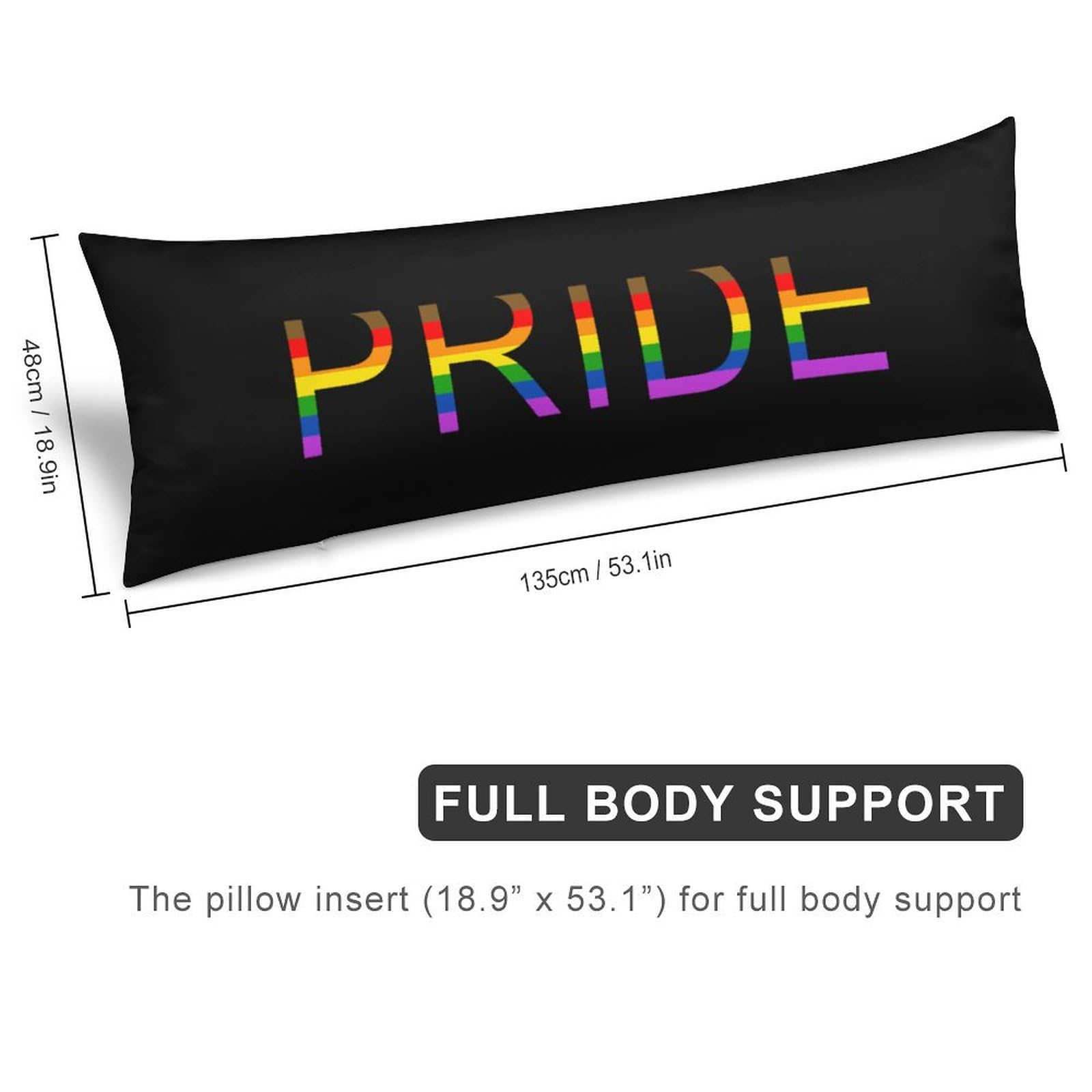 LGBT Gay Lesbian Proud Body Pillow Cover Lightweight Long Pillow Case for Cushion Sofa Living Room Bed 20