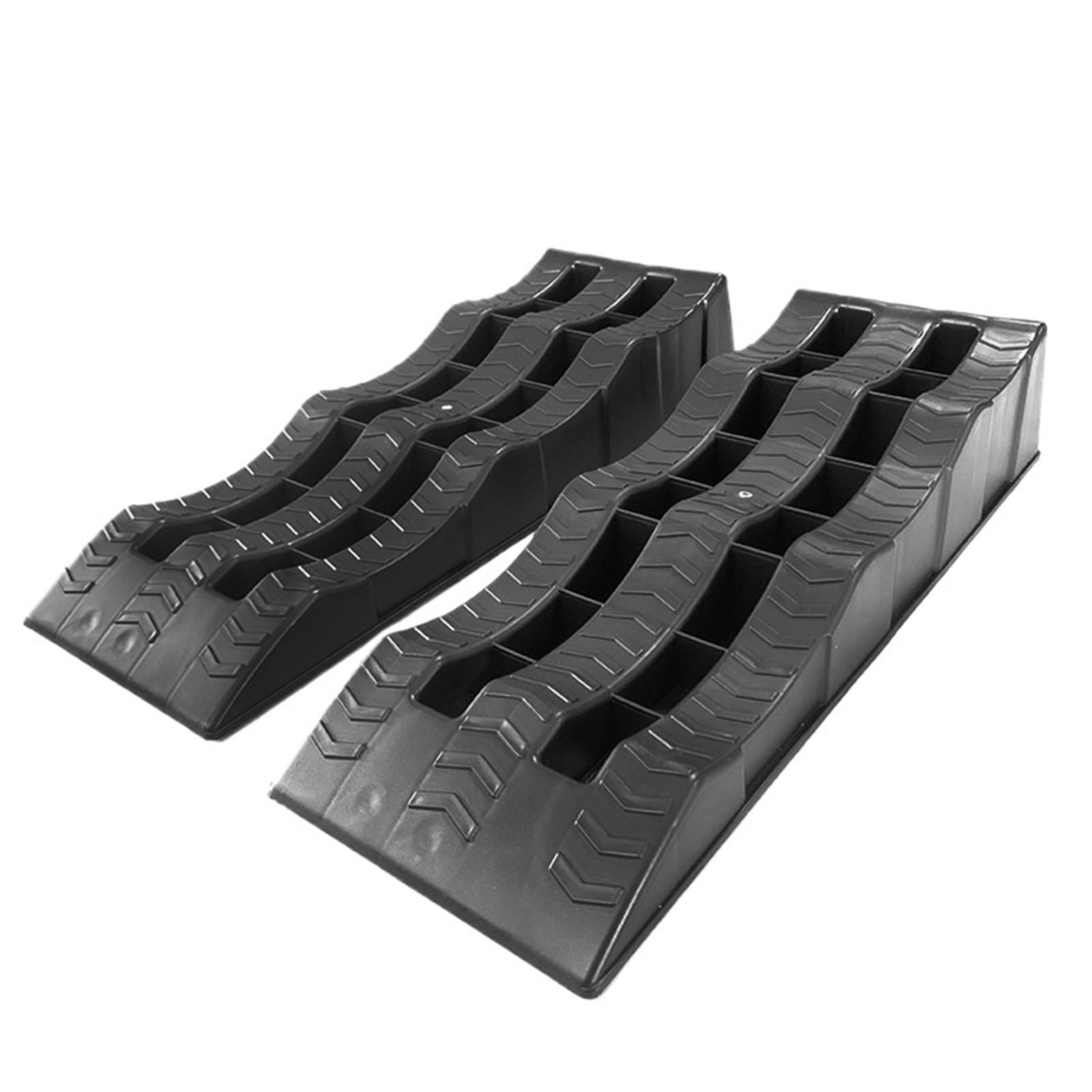 Calza Rueda para Autocaravana Rampas de nivelación Coche, cuñas for Ruedas RV, Bloques 3 escalones, y niveladores for Remolque, Ligero, 2 uds(Black)