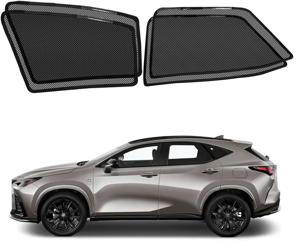 BWEN Side Window Sunshade for Lexus NX 2022-2025 Accessories,Car Window Shades with Breathable Mesh,Privacy Window Covers,UV Protection & Heat Insulation for Camping and Napping