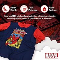 Vista 2 de Marvel Avengers conjunto de pijama de 5 piezas con ajuste holgado para niños, suave y lindo