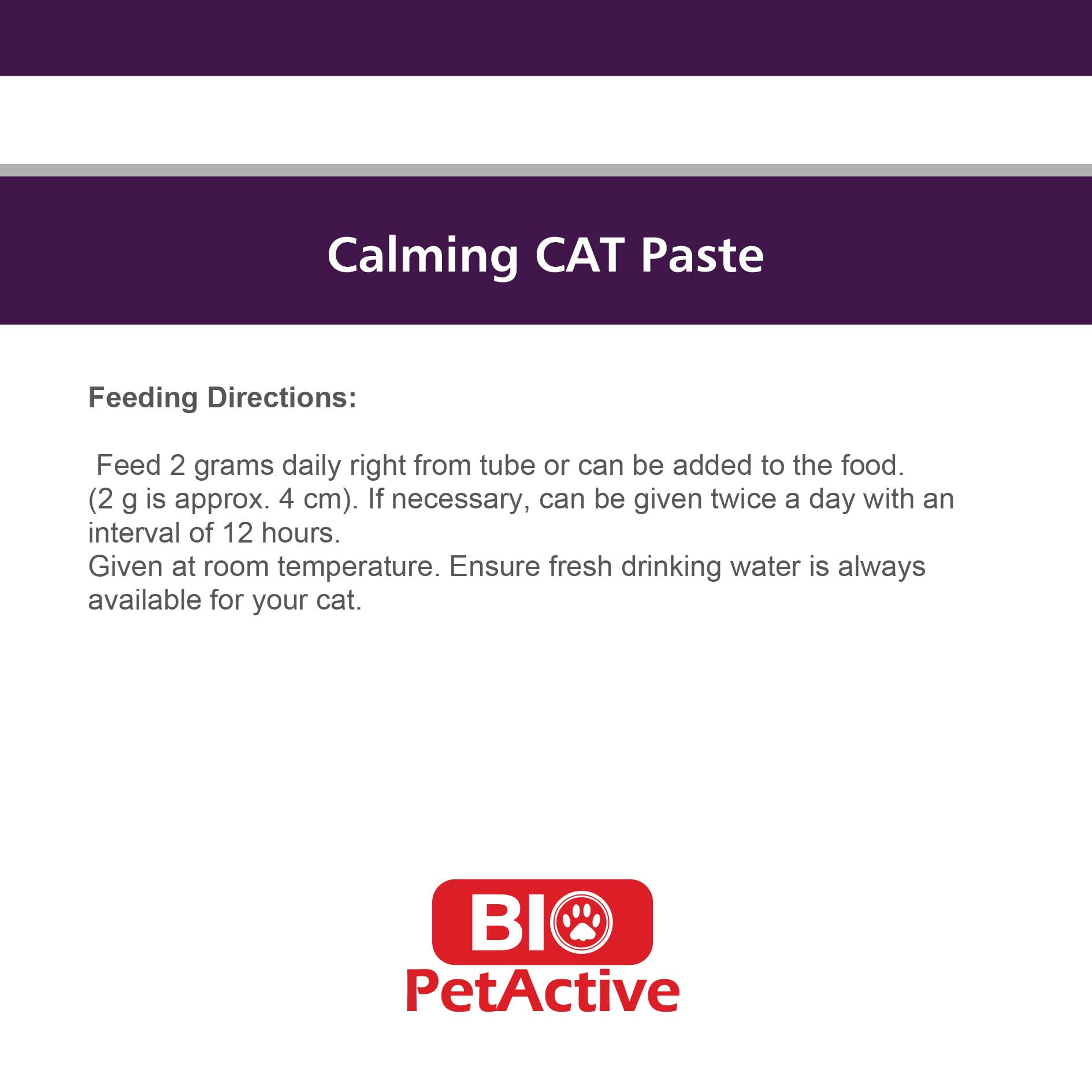 Calming CAT Paste (100 ml) | Natural Anxiety Relief Supplement for Cats | Formulated to Support Relaxation | Well-Being 2