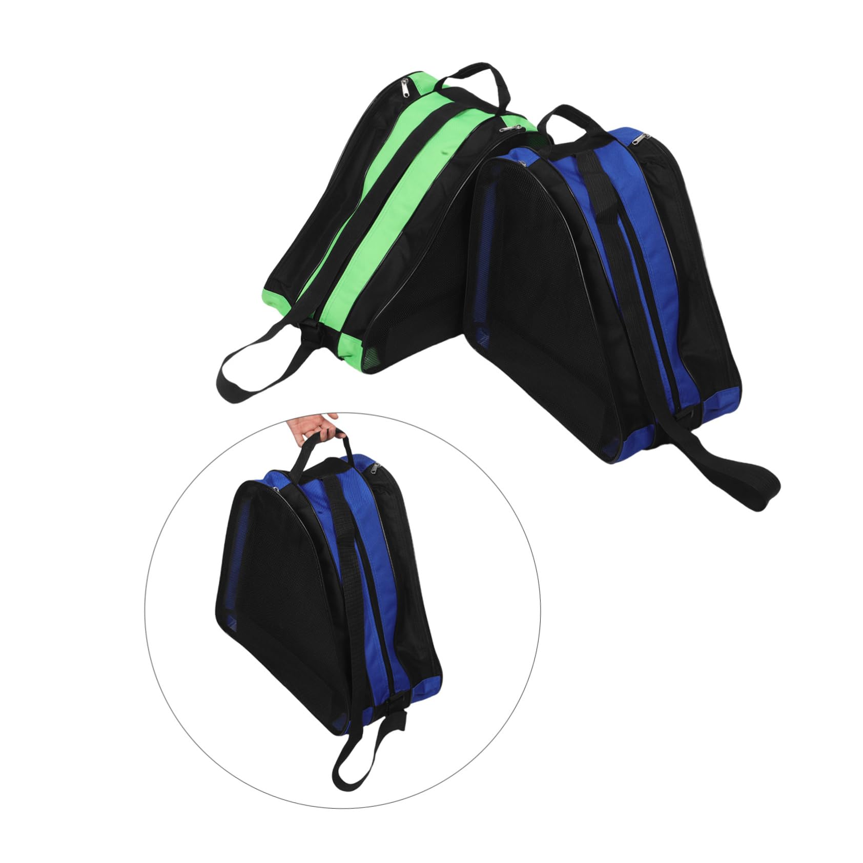 Toddmomy Borsa per Pattini a Rotelle 2pezzi in Oxford, Capiente | Tracolla Regolabile, Scomparti Separati, per Ragazzi e Ragazze, Uso Outdoor, Oggetti Personali