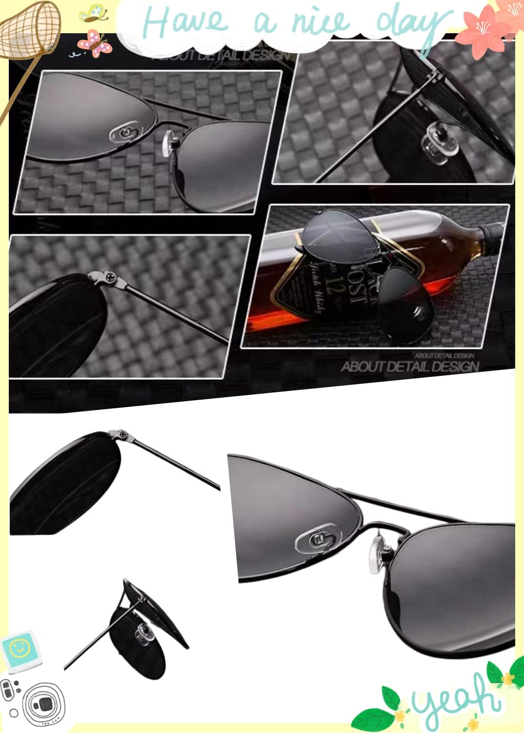 10-Pack Retro Aviator Sunglasses for Women & Men, Mirrored Flat Lens UV400 Unisex Shades - Classic Party Beach Driving Multi-Pair Set - Image 8