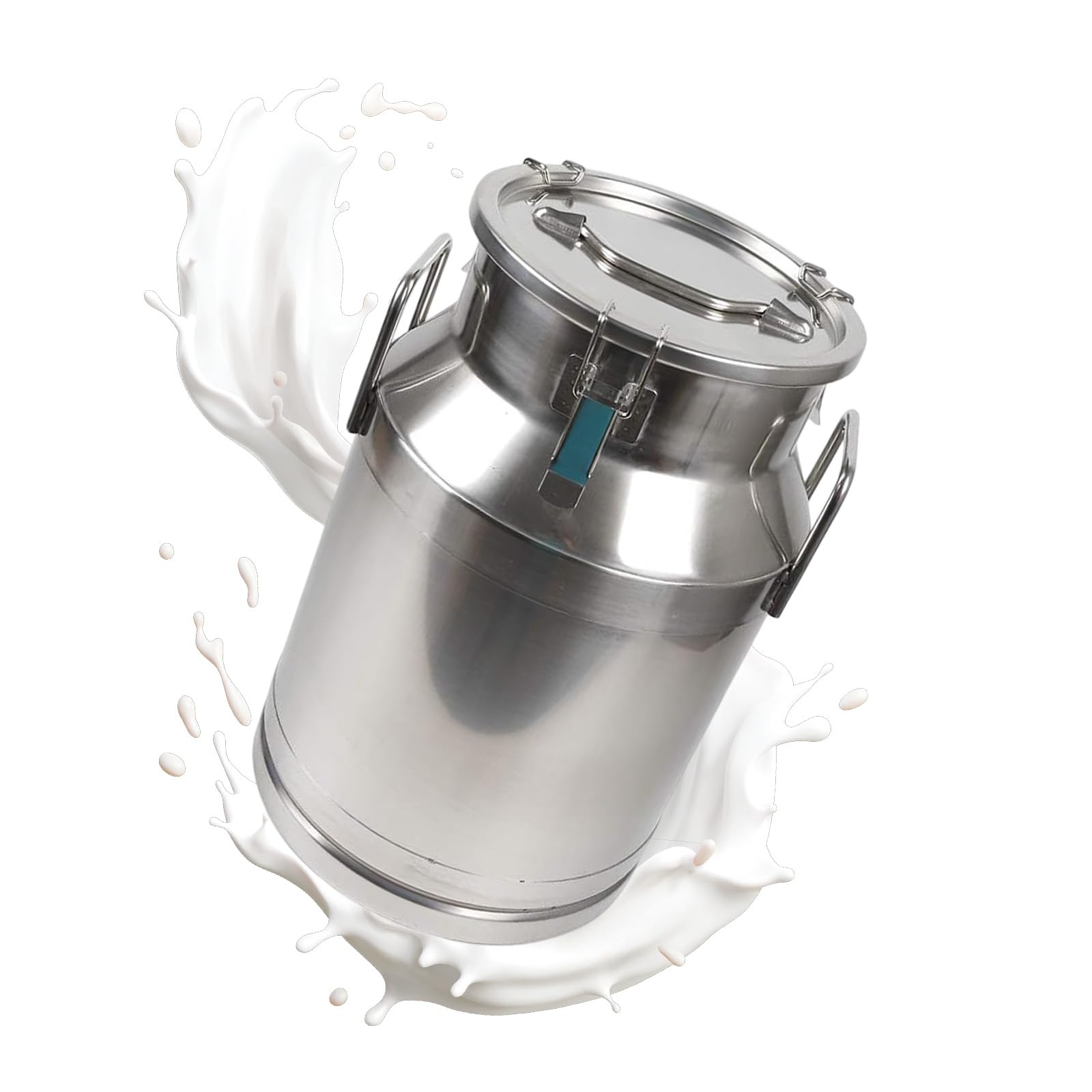 AYCDL Pail Milk Can Bucket,304 Stainless Steel Cans Transport Ice Bucket with Sealed Lid and Carry Handle for Liquid Storage,25L,25L
