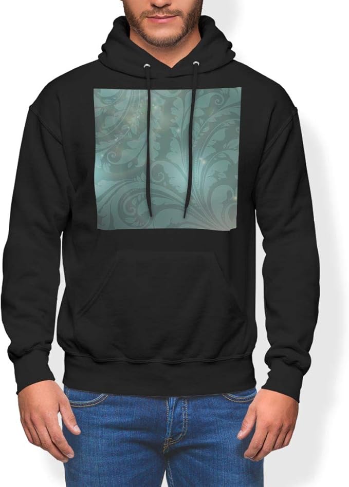 Amazon Co Jp Igsticker プリント パーカー メンズ 長袖 スウェット 綿100 裏パイル Xl サイズ Size おしゃれ プルオーバー フード ブラック 黒 その他 植物 緑 シンプル 服 ファッション小物