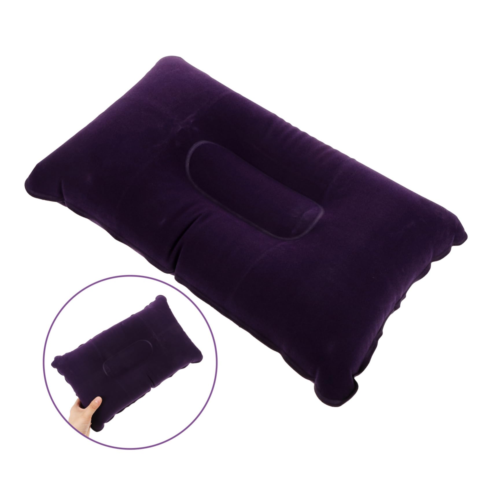 Cabilock Squared Outdoor, Flocking Dark Adults Chairs Compact Travel Essentials Ergonomic Beach Small Thicken Air Portable Sleeping Flighting Thick Camping Travel, Pillows: