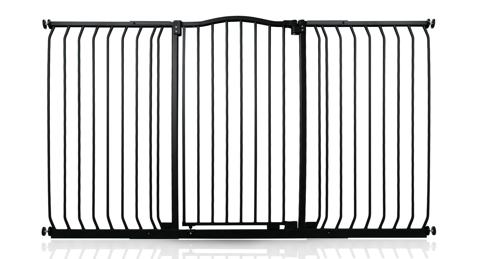 Safetots Extra Tall Curved Top Safety Gate, 116cm - 125cm, Matt Black, Extra Tall 100cm in Height, Pressure Fit Stair Gate, Baby Gate for Doors Hallways and Spaces, Safety Barrier, Easy Installation — view 77