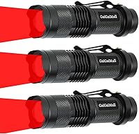 Vista 1 de Linterna de luz roja LED de 3 modos de alta potencia para observación de astronomía nocturna, paquete de 3