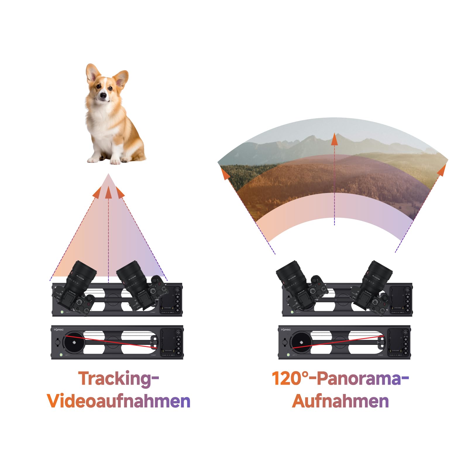 Accsoon 40cm Kamera Slider Motorisiert Videoschlitten, Bluetooth-Video-Slider mit APP & Knopfsteuerung - Elektrischer Kameraschlitten für Zeitraffer, Loop-Modus, 120° Panorama & Geschwindigkeitsregler