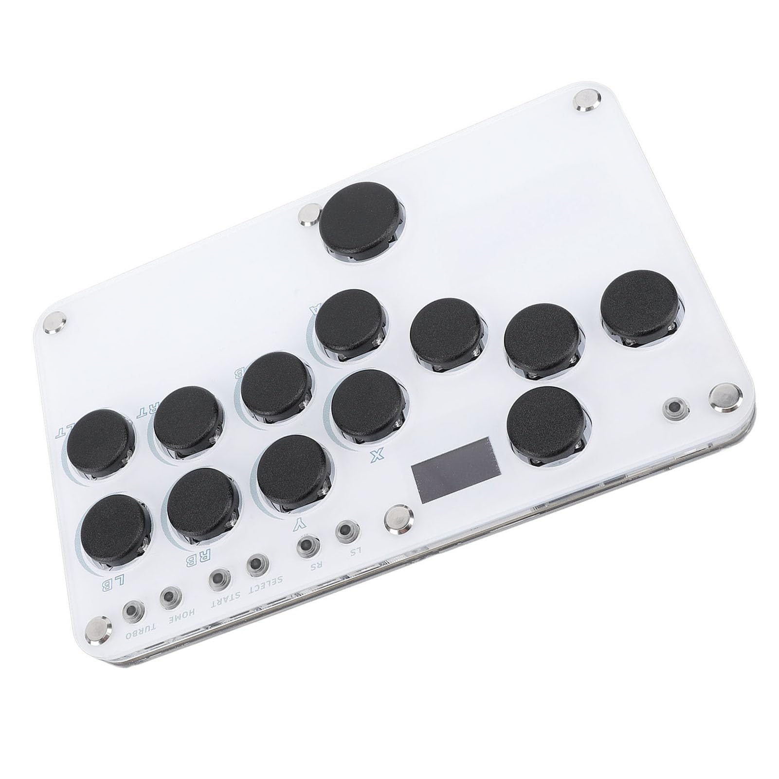 Omquot Controller da Gioco Fight con Effetti RGB per PC e Giocatori Multipiattaforma Design Portatile a 13 Tasti Satinato