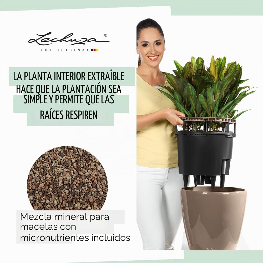 Lechuza 16080 - Maceta Classico Premium 43 LS Kit Completo, Color Blanco (43 x 40)