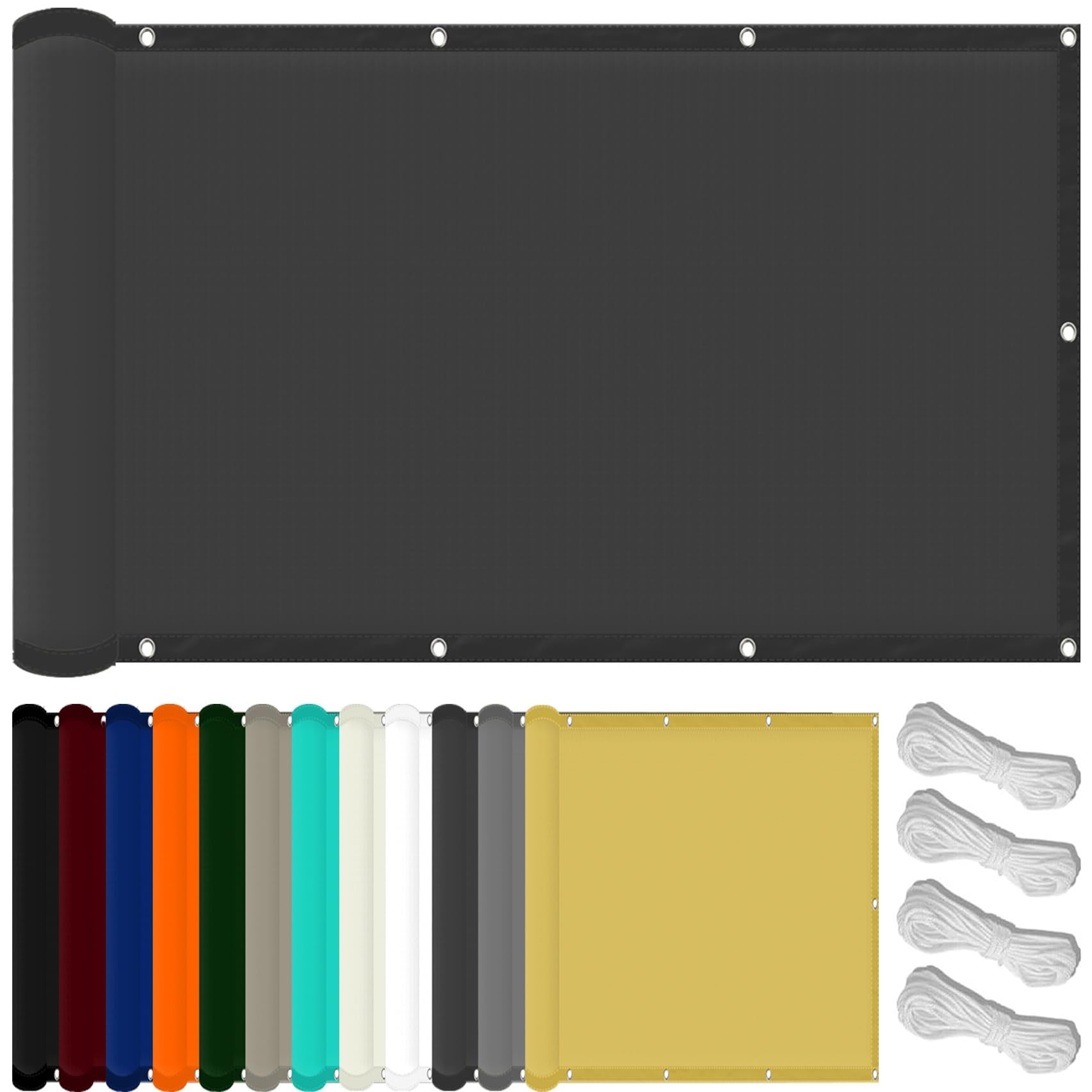Voile d'ombrage rectangulaire pour ombrager une terrasse en été