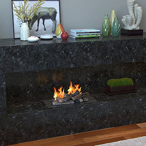 Regal Flame 8 Piece Set Ceramic Wood Medium Gas Fireplace Logs Logs for All Types of Indoor, Gas Inserts, Ventless & Vent Free, Propane, Gel, Ethanol, or Outdoor Fireplaces & Fire Pits (Oak Wood)