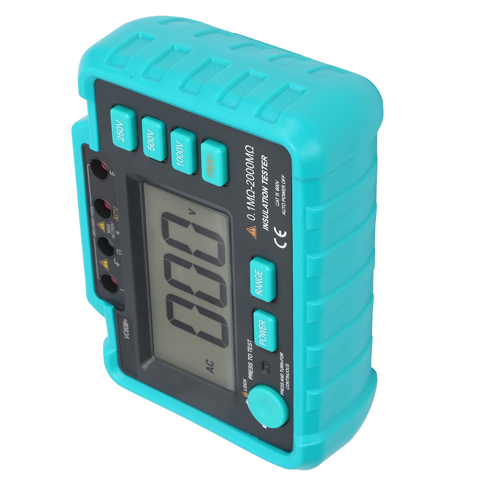 Omabeta VC60B+ Multimetr Cyfrowy Mały Tester Rezystancji Izolacji Elektrycznej dla Kabli i Silników z Wyświetlaczem LCD 250 V/500 V/1000 V