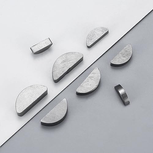 Miniatura 6 de Woodruff - Kit surtido de llaves, 80 llaves métricas de madera, llaves de media luna, juego de llaves de semicírculo de media luna, llave de