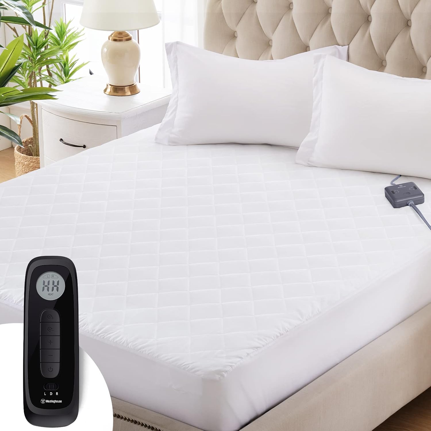 Westinghouse Heated Mattress Pad Queen Size, Wireless
